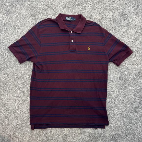 Polo Ralph Lauren Polo Shirt Mens XL Striped Classic Pony Extra Large Rugby - Picture 1 of 8